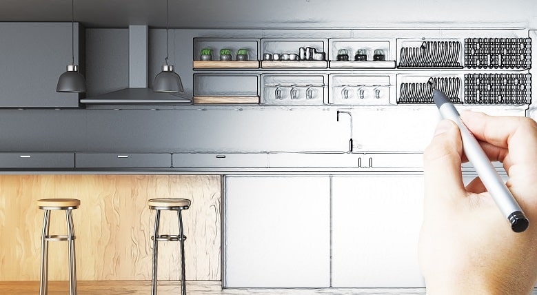 Plan d'aménagement de cuisine