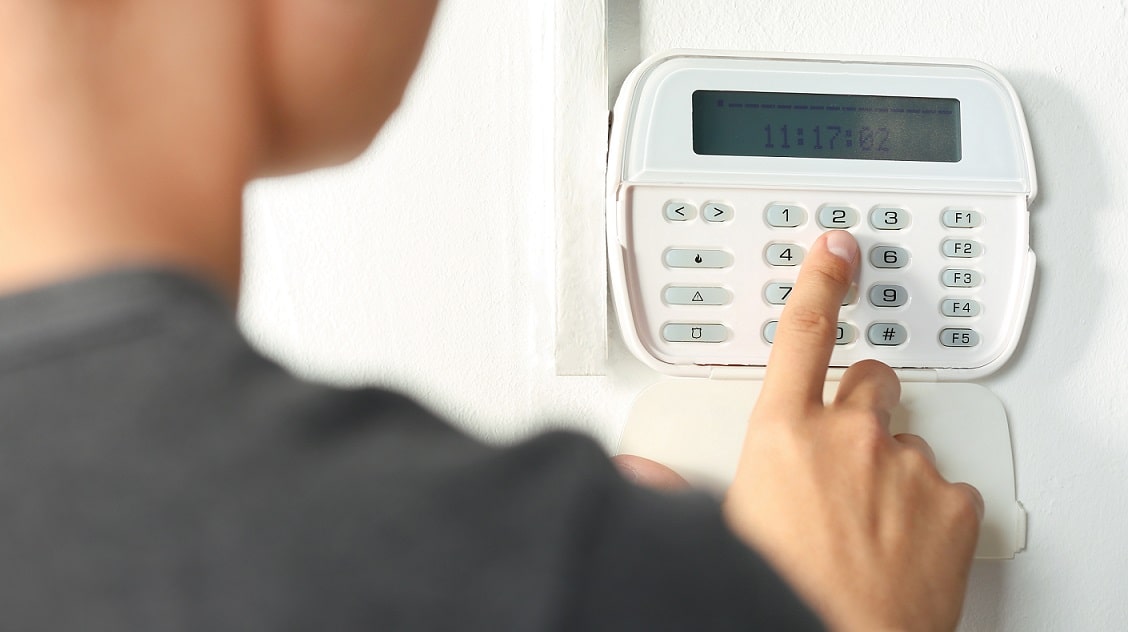 Clavier d'alarme dans une maison