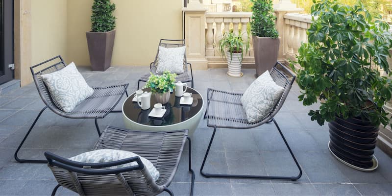 carrelage sur un balcon