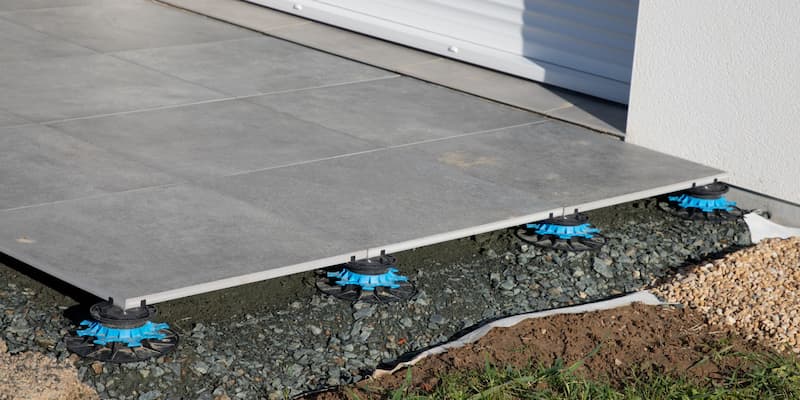 carrelage sur plot