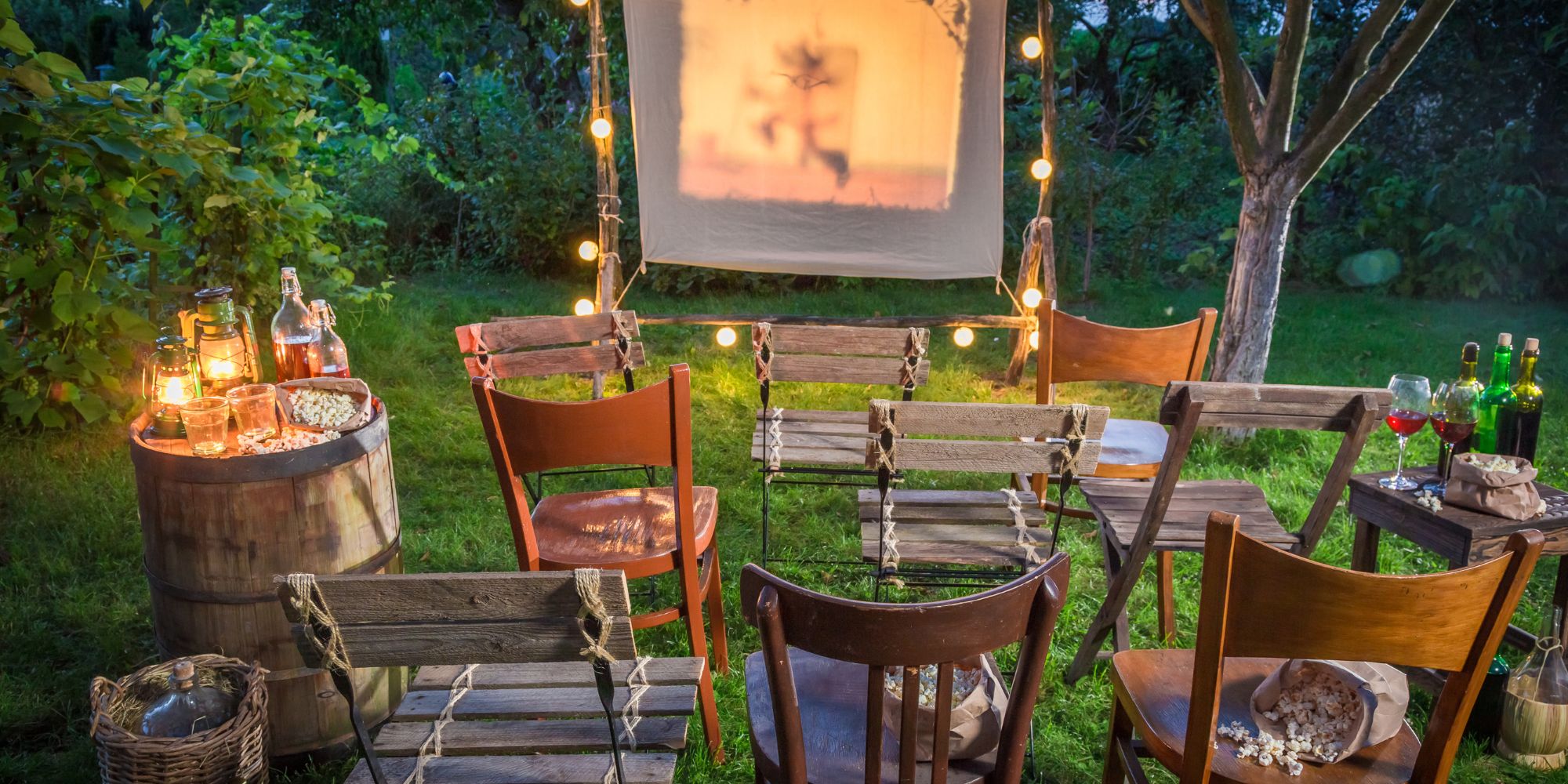 cinéma extérieur dans son jardin