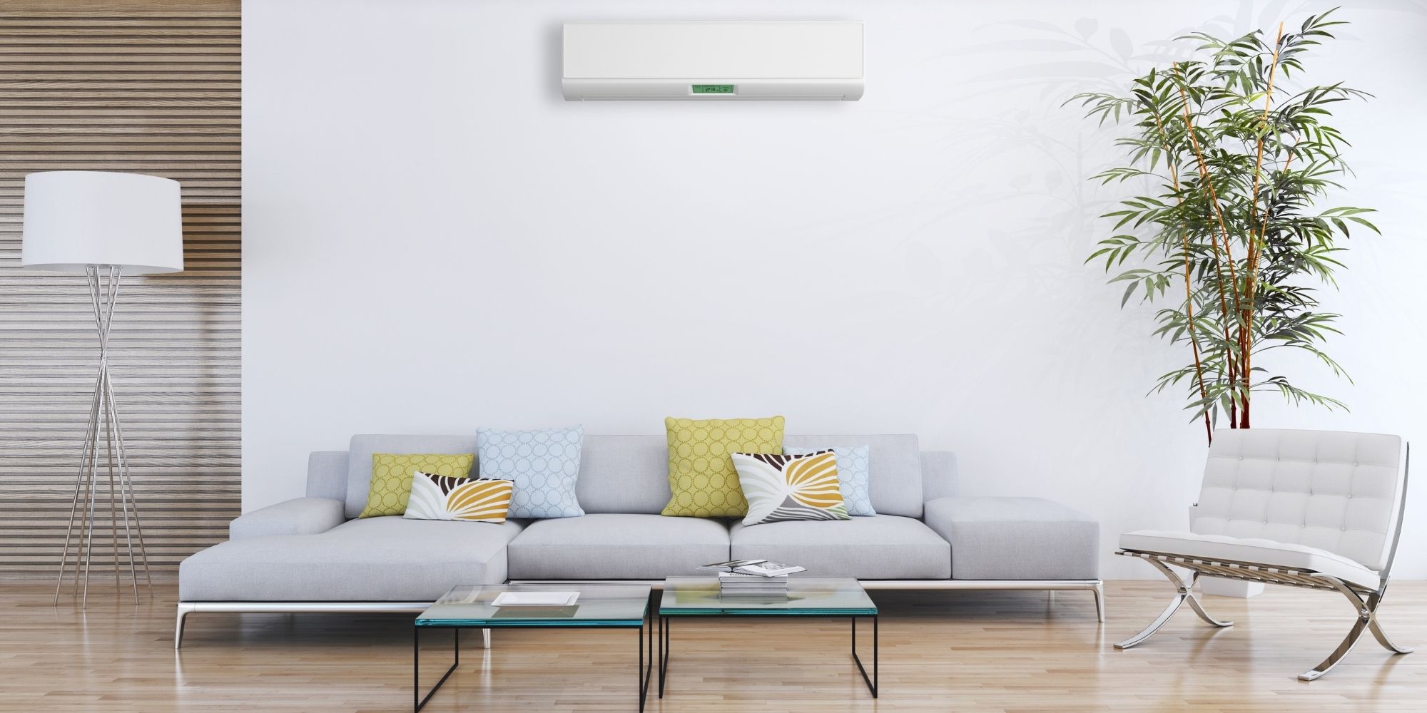 climatisation réversible dans un salon