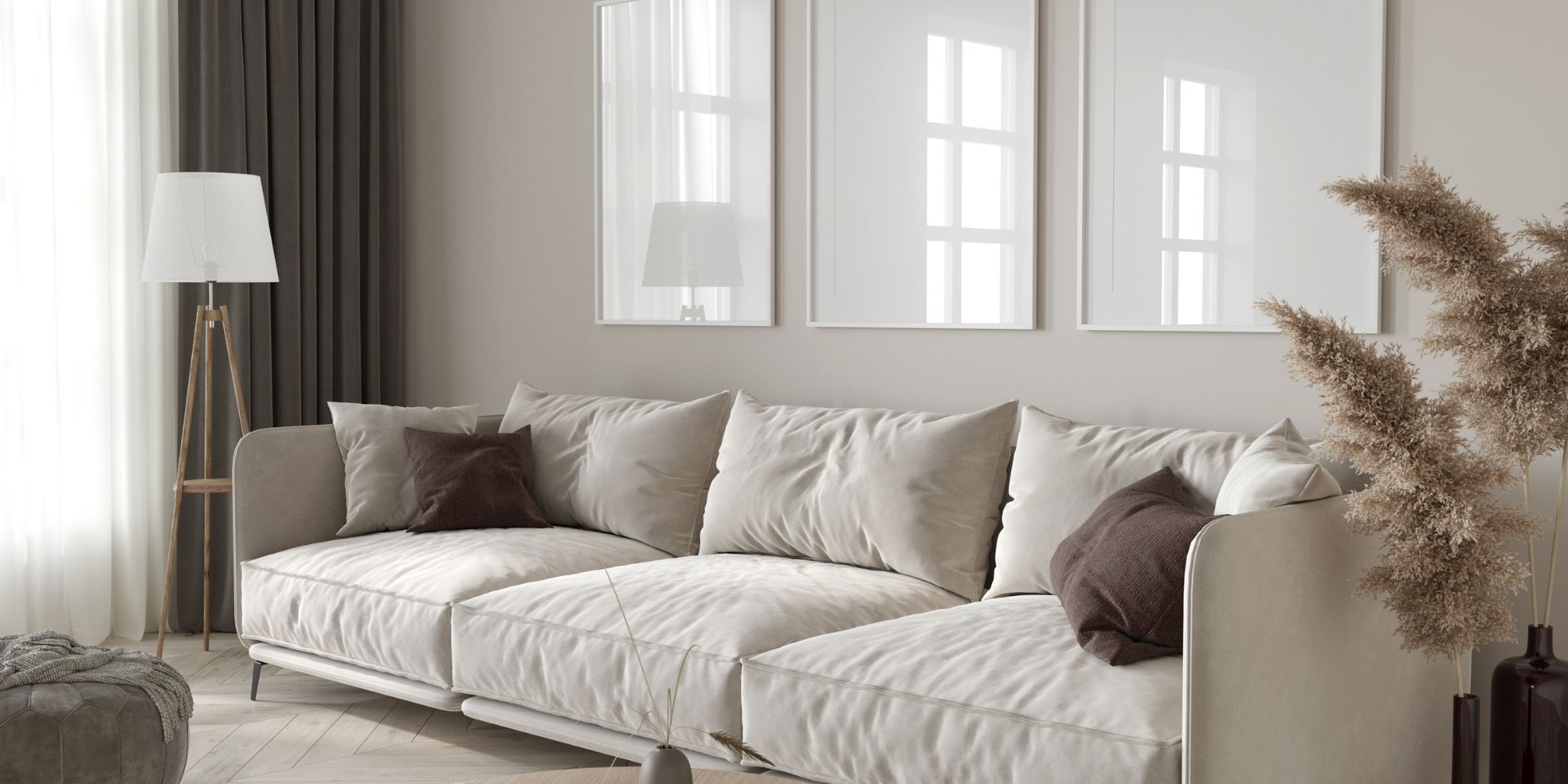 couleur taupe dans la déco d'un salon