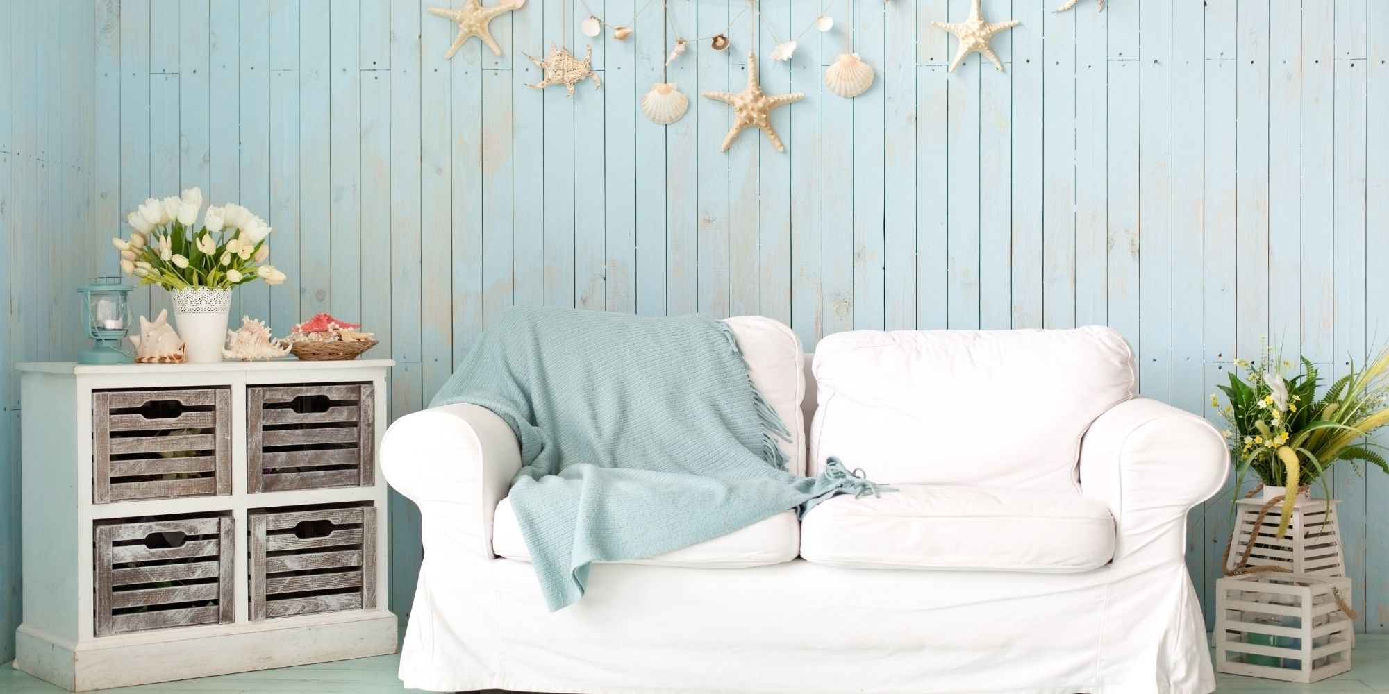 décoration estivale dans un salon
