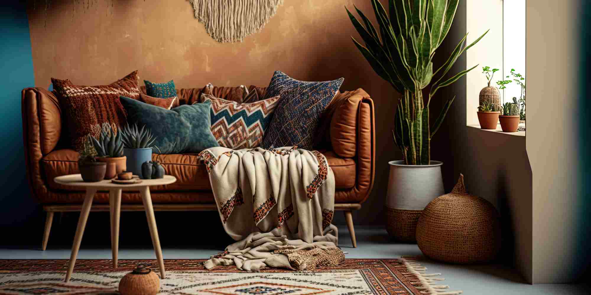 salon a la decoration africaine