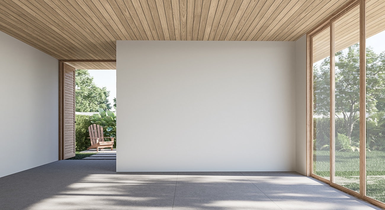 Mur de séparation d'une pièce dans une maison