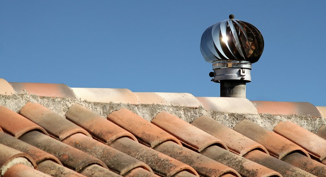 Extracteur de toiture d'une VMC gaz