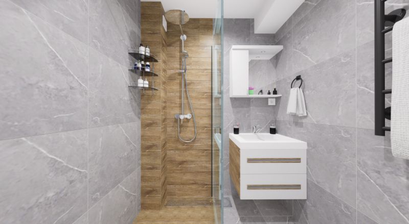 agencement d une petite salle de bain avec douche italienne