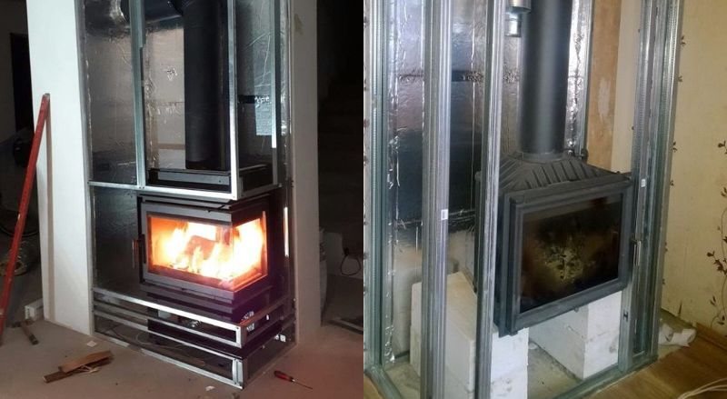coffrage de conduit de poele 