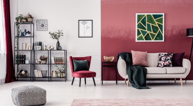 couleurs de peinture qui rendent heureux rouge