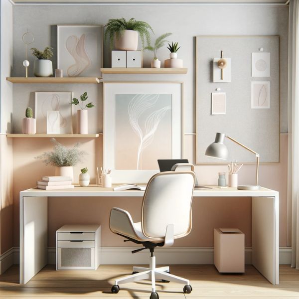 couleurs et déco dans un bureau de 9m2
