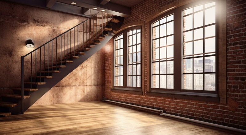 escalier fixe dans une maison