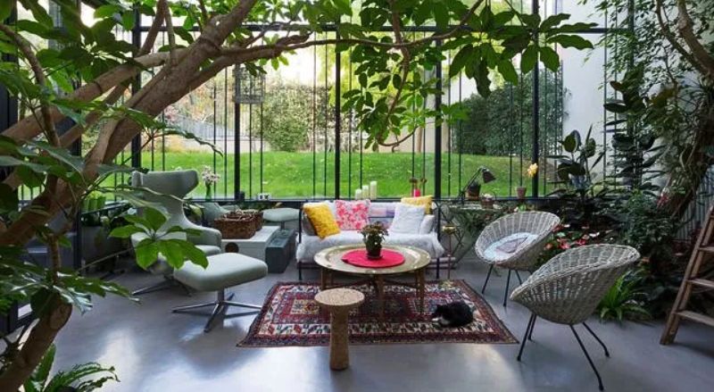 jardin d'hiver dans une véranda