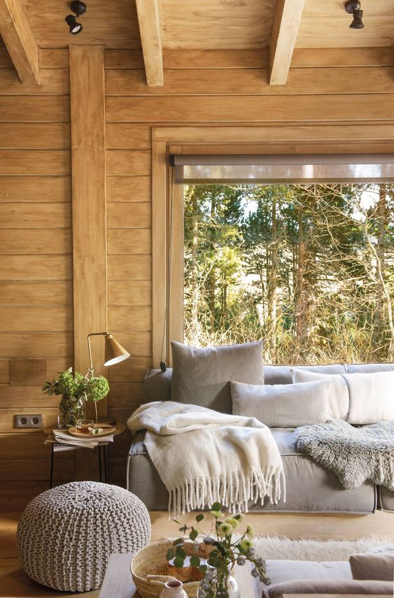 lambris dans un chalet