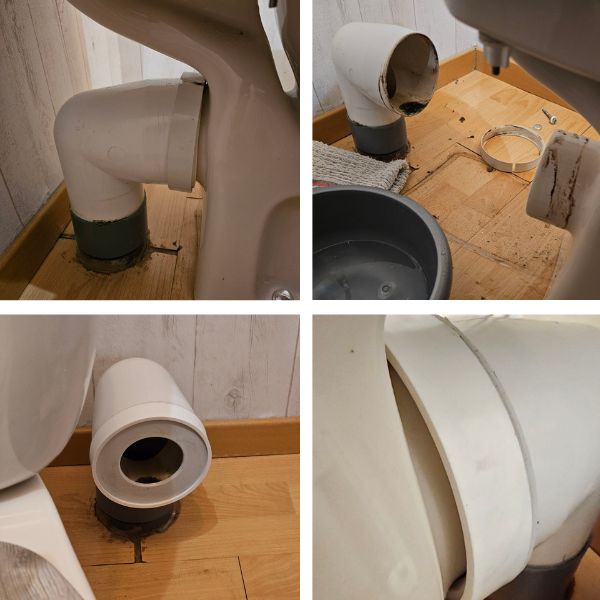 remplacement d'un joint de pipe WC