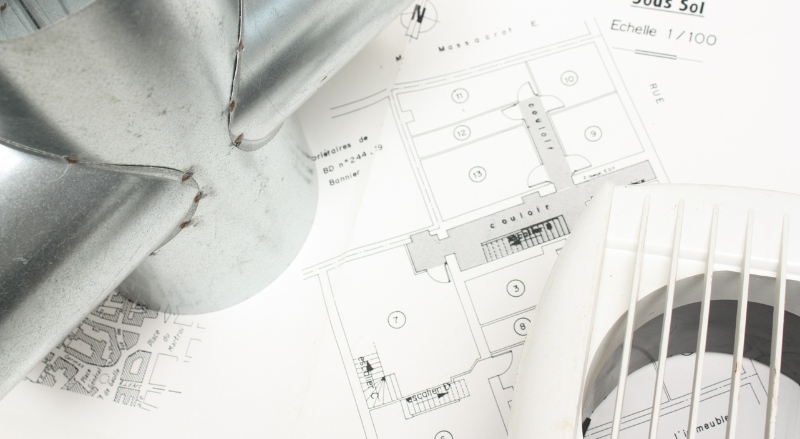 plan d'une maison pour installer une VMC