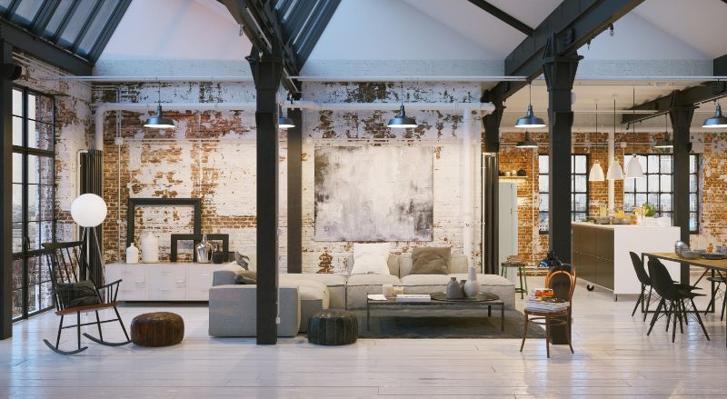 poutres ipn dans un logement de style industriel