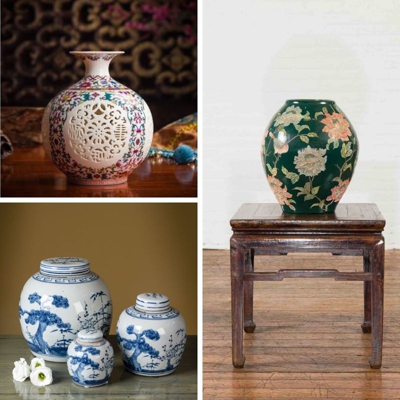 vase minh dans une deco asiatique